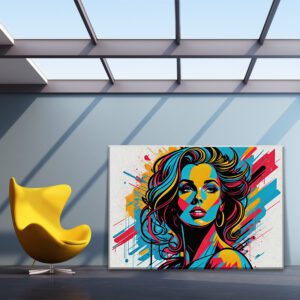 تابلو دکوراتیو بوم پاپ آرت رنگارنگ مدرن