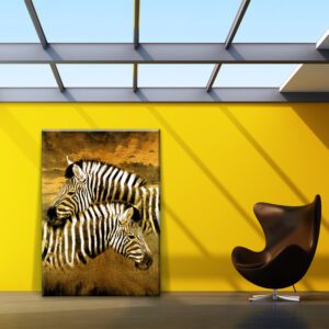 تابلو دکوراتیو زبراهای طلایی