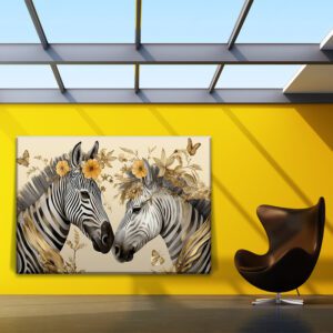 تابلو دکوراتیو زبراهای زرین