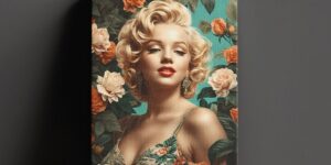 تابلو دکوراتیو بوم طبیعت گل‌دار مدرن