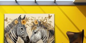 تابلو دکوراتیو زبراهای زرین