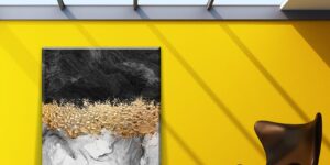 تابلو طلای مذاب سیاه