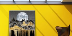 تابلو ماه در کوهستان طلایی