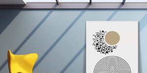 تابلو ماه نقطه ای مینیمال