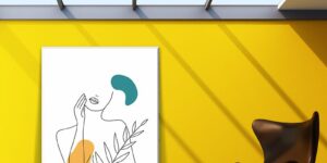 تابلو خط و زیبایی زنانه
